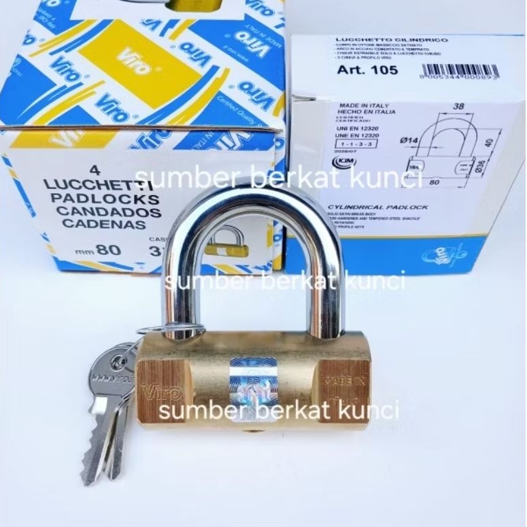 Gembok viro 80mm bulat asli , Gembok viro 80 bulat , Gembok viro 80mm