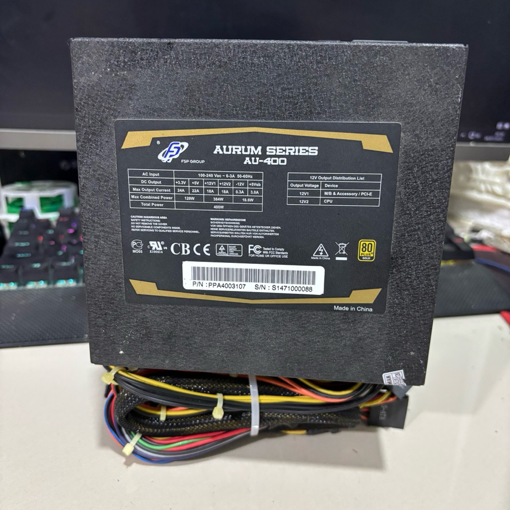 PSU GAMING FSP AURUM 400W 80+ GOLD POWER SUPPLY