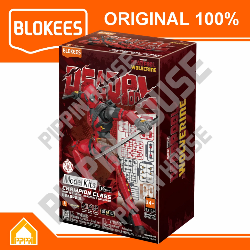 Mainan - Blokees - Marvel Deadpool & Wolverine Champion Class - Deadpool