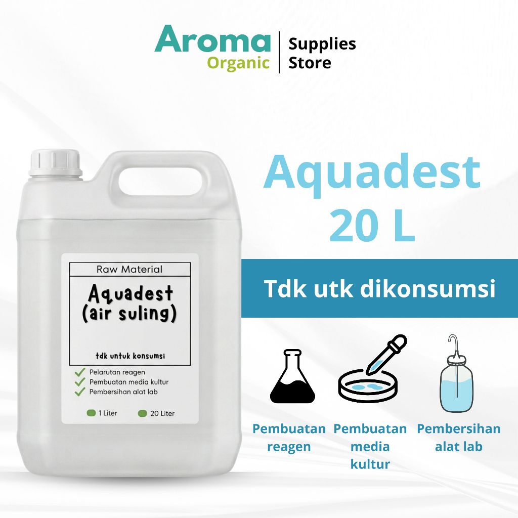 Aquadest / Air Suling / Aqua Demineral 20 Liter