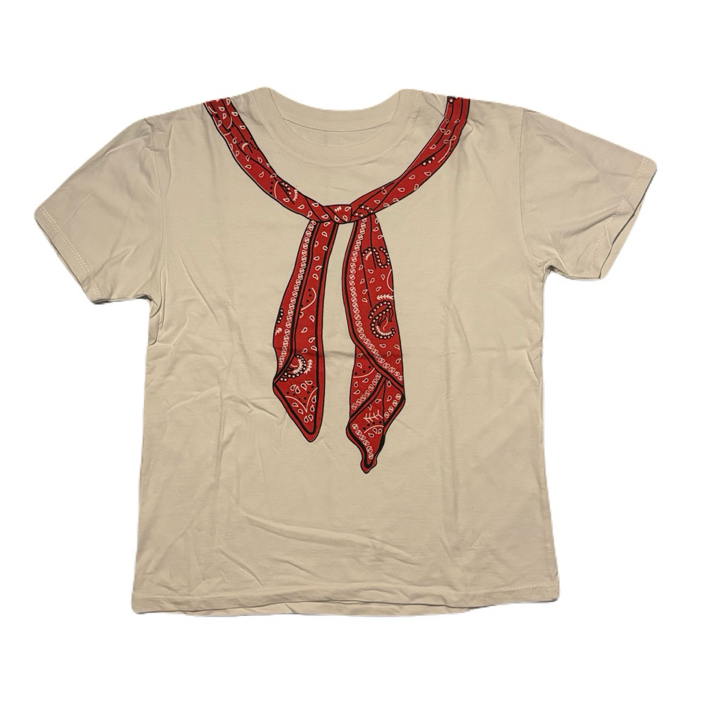 Scarf Print White Graphic Tshirt