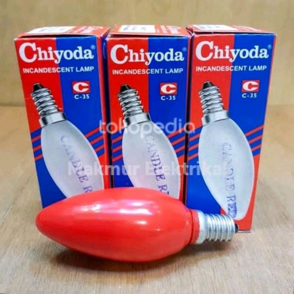 bohlam lampu cabe sembahyang merah lampu sembahyang lampu lilin sembahyang e14