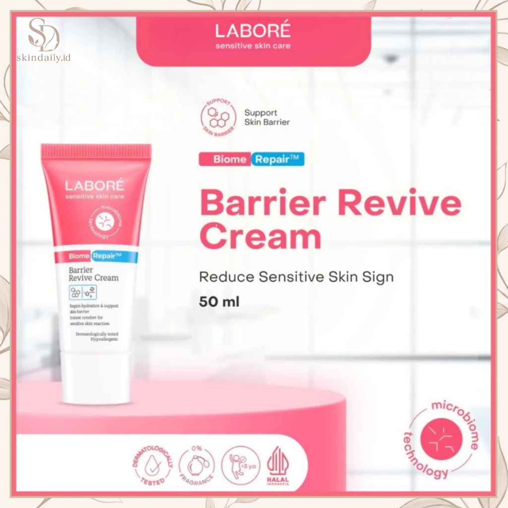 LABORE Pelembap Wajah BiomeRepair 50ml Moisturizer Ringan untuk Kulit Sensitif 88030