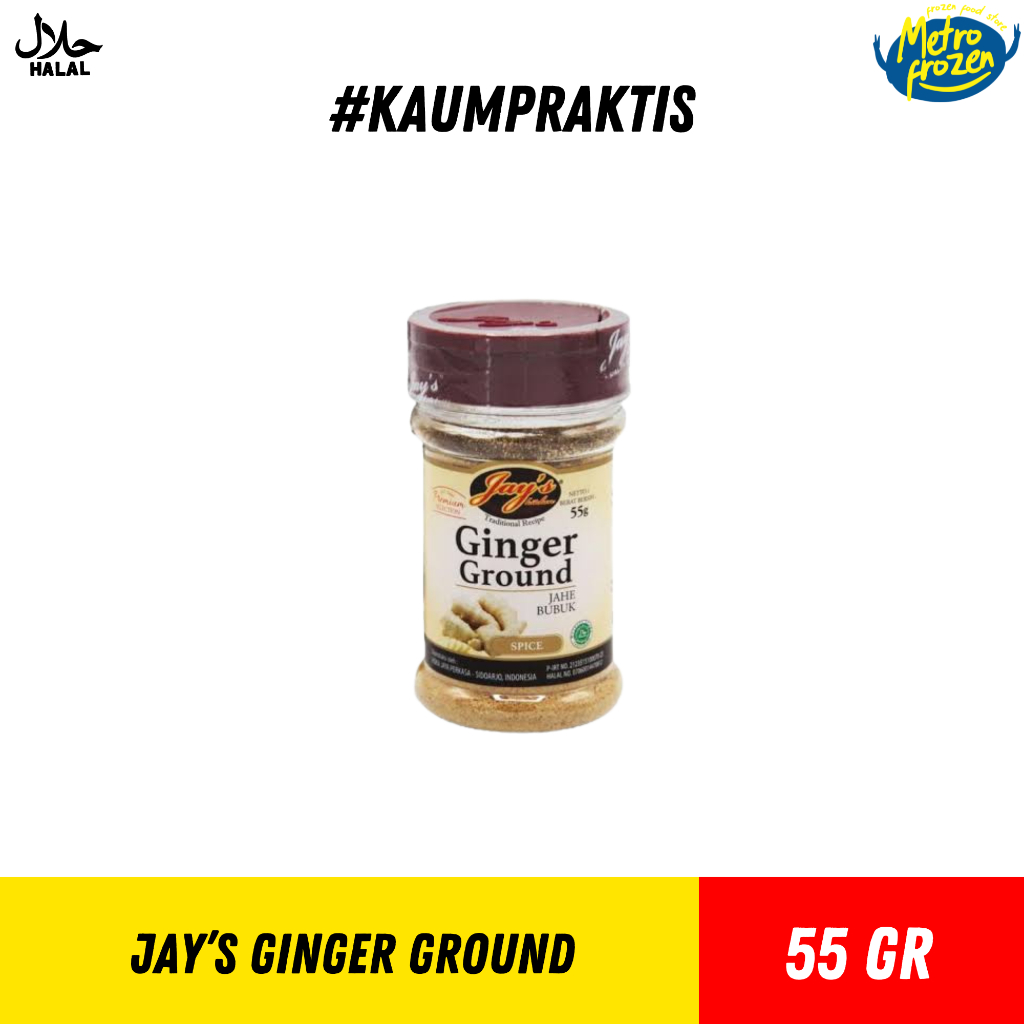 JAY'S Ginger Ground 55gr //jahe bubuk //jahe powder botol