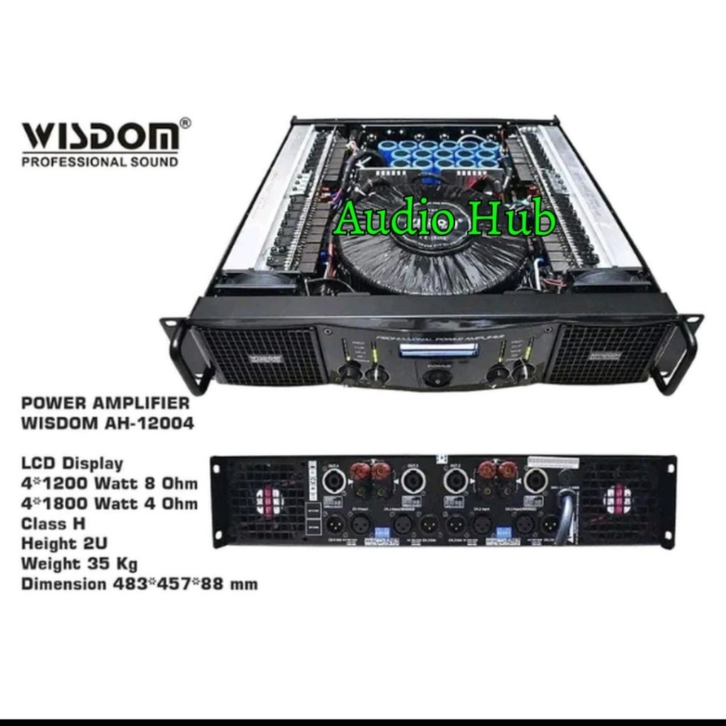 Power Amplufier Wisdom AH-12004 / AH12004 / AH 12004 4 Channel Original
