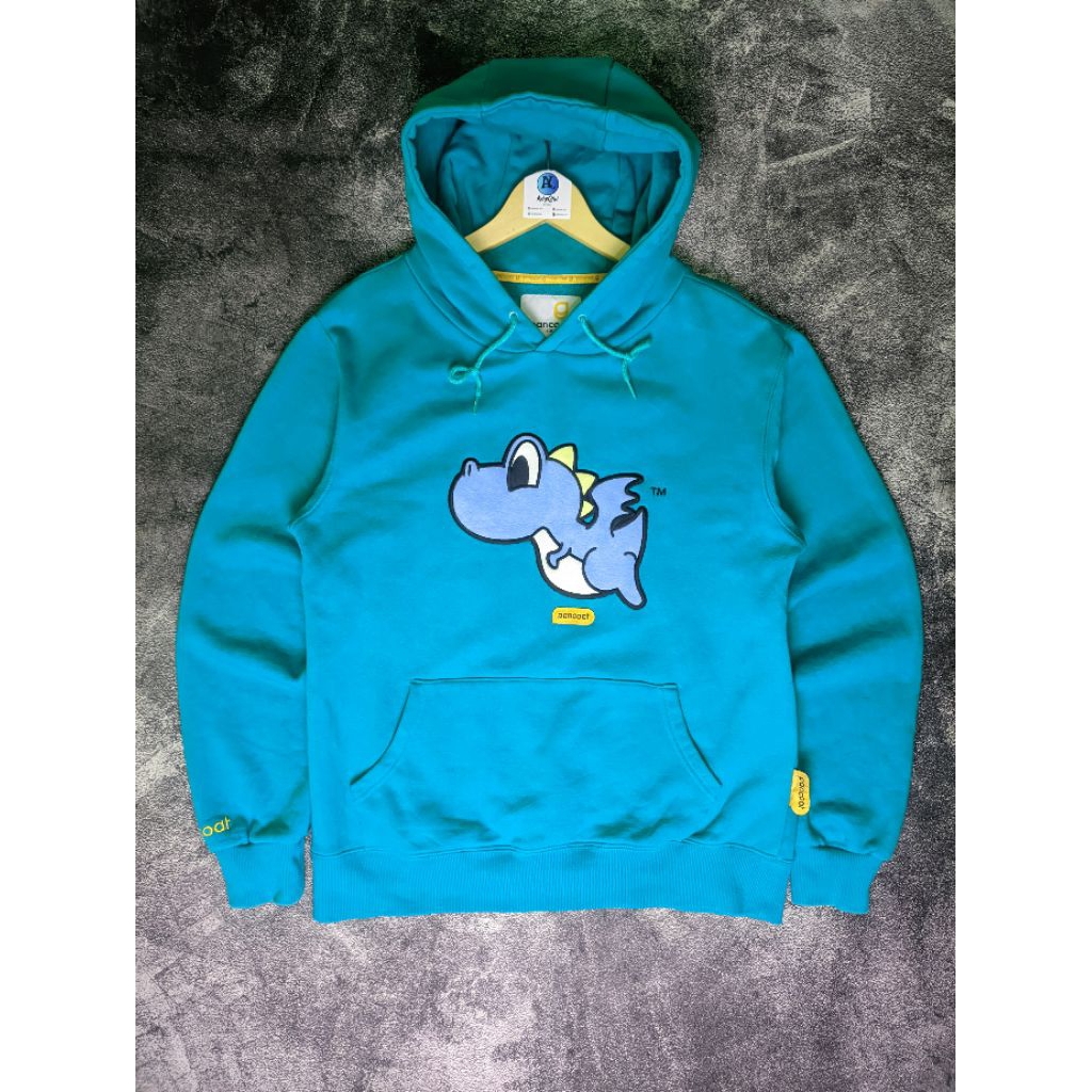 Hoodie Pullover Pancoat Equipment Embroidery Towel Naga Biru Cyan Size L Fit XL Second Full Tag