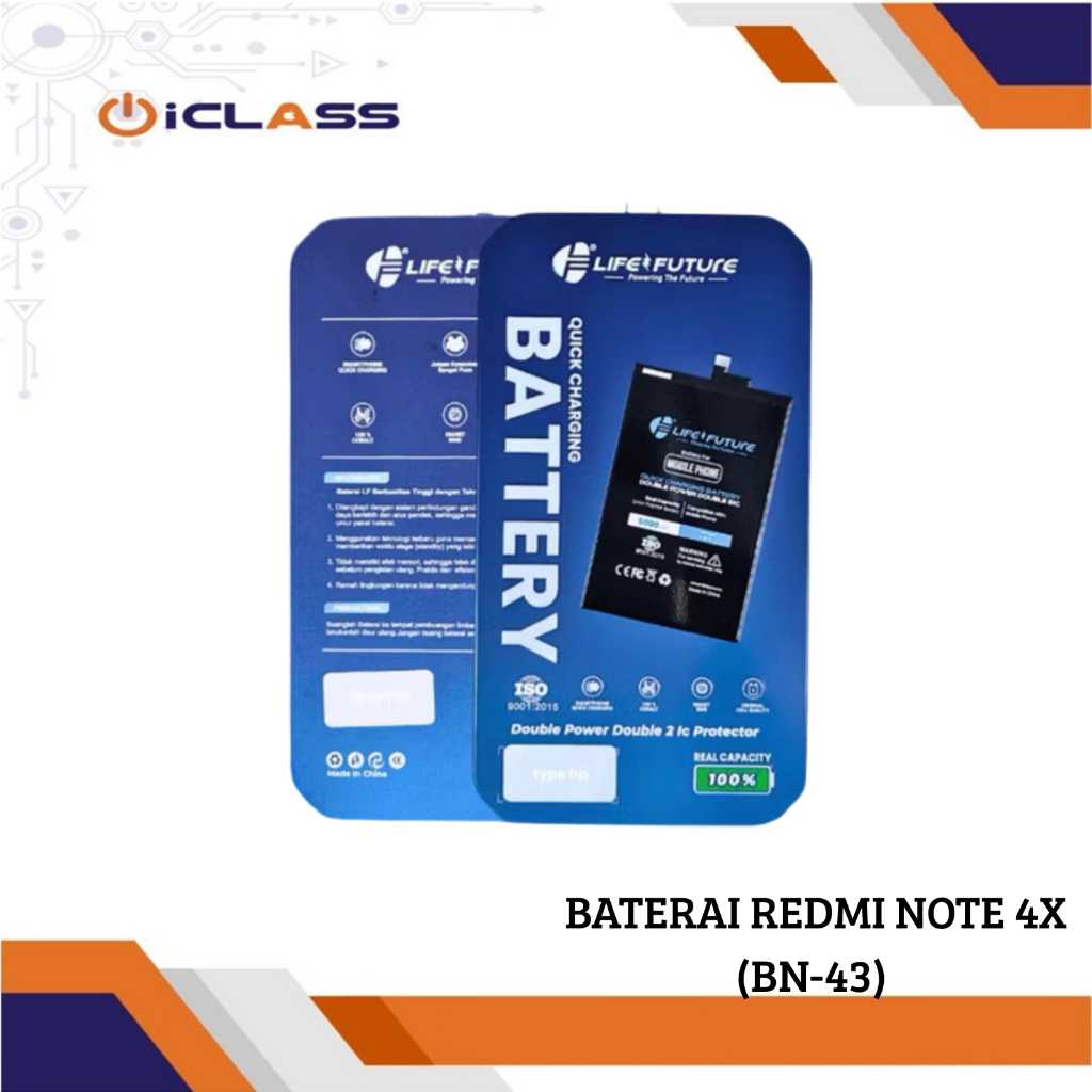 BATRAI BATERAI BATTERY LIFE FUTURE BN43 FOR REDMI NOTE 4X
