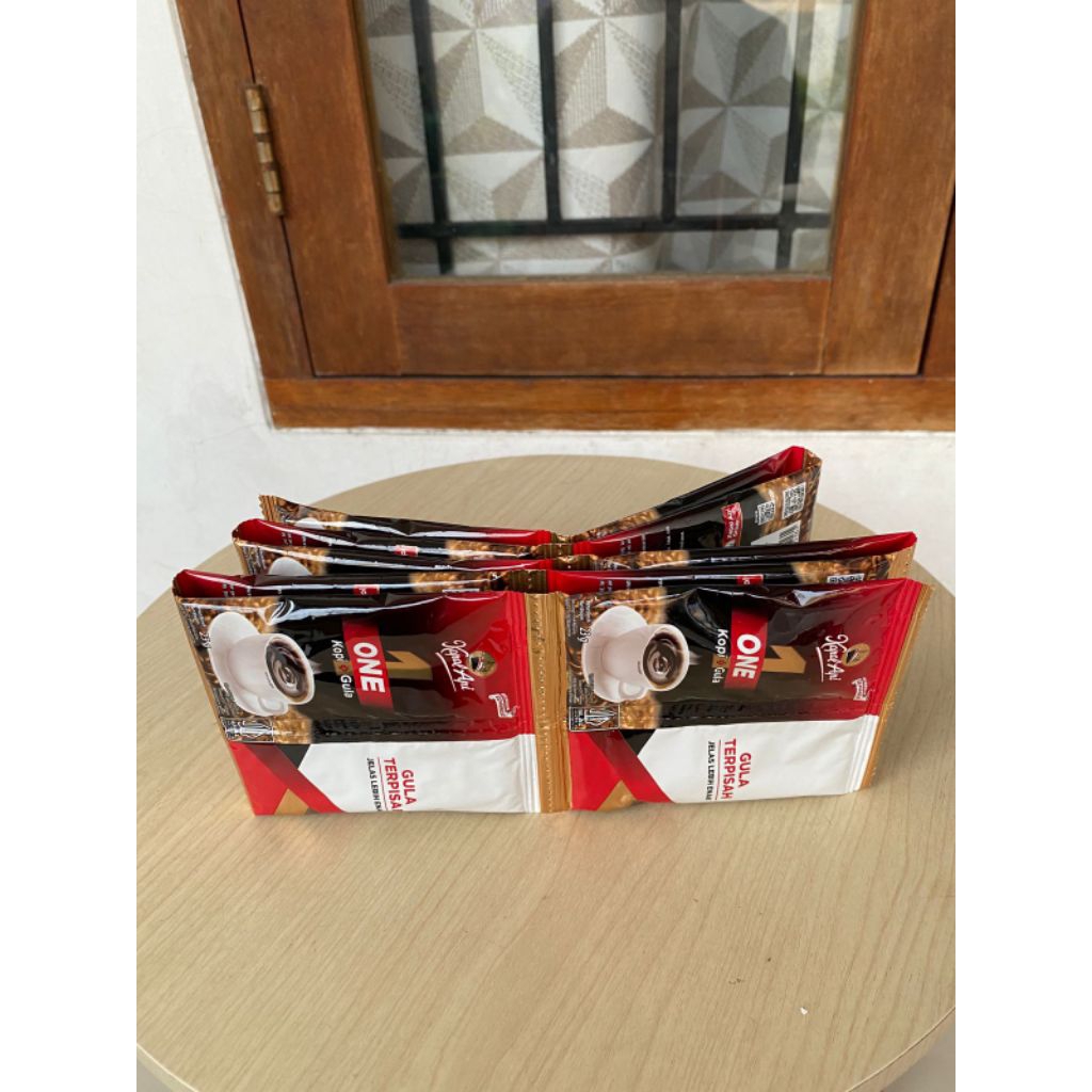Kapal Api One Gula Terpisah 10 Sachet 23gram - Kopi Instan Gula Terpisah, Praktis, Gula Sesuai Seler