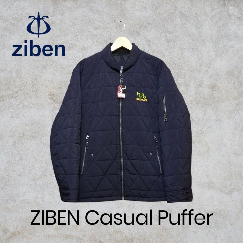 ZIBEN Casual Puffer Jacket Tebal dan Hangat Original tanpa Hoodie
