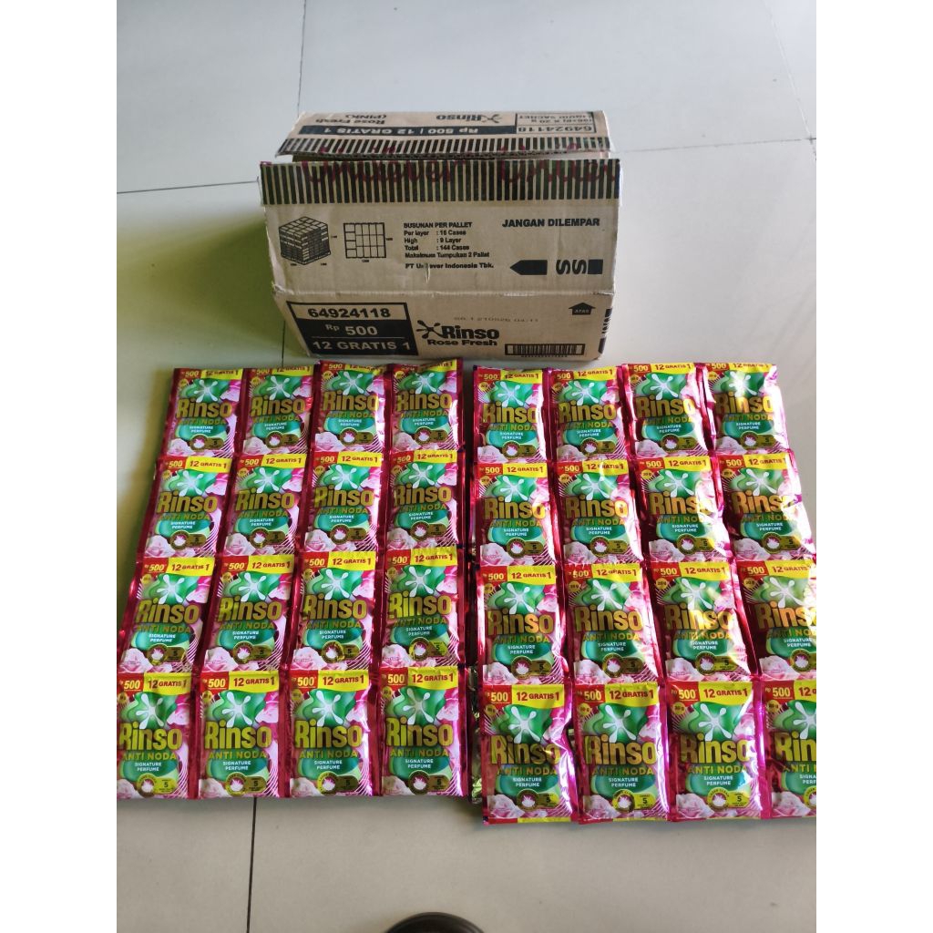 Rinso cair renceng 500an | rinso cair sachet
