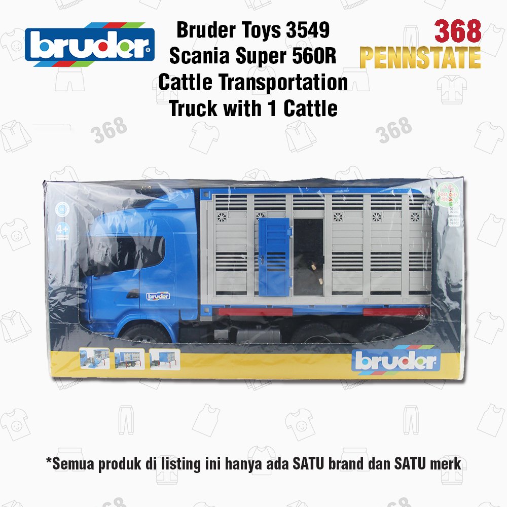Bruder Toys Original 3549 Scania R-Series Super 560R Livestock Transporter