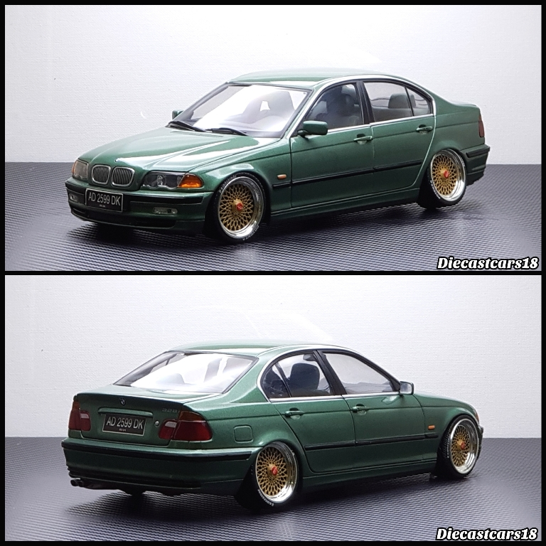 1/18 UT Models BMW E46 Green - Openable - Velg BBS - Roda Bisa Putar