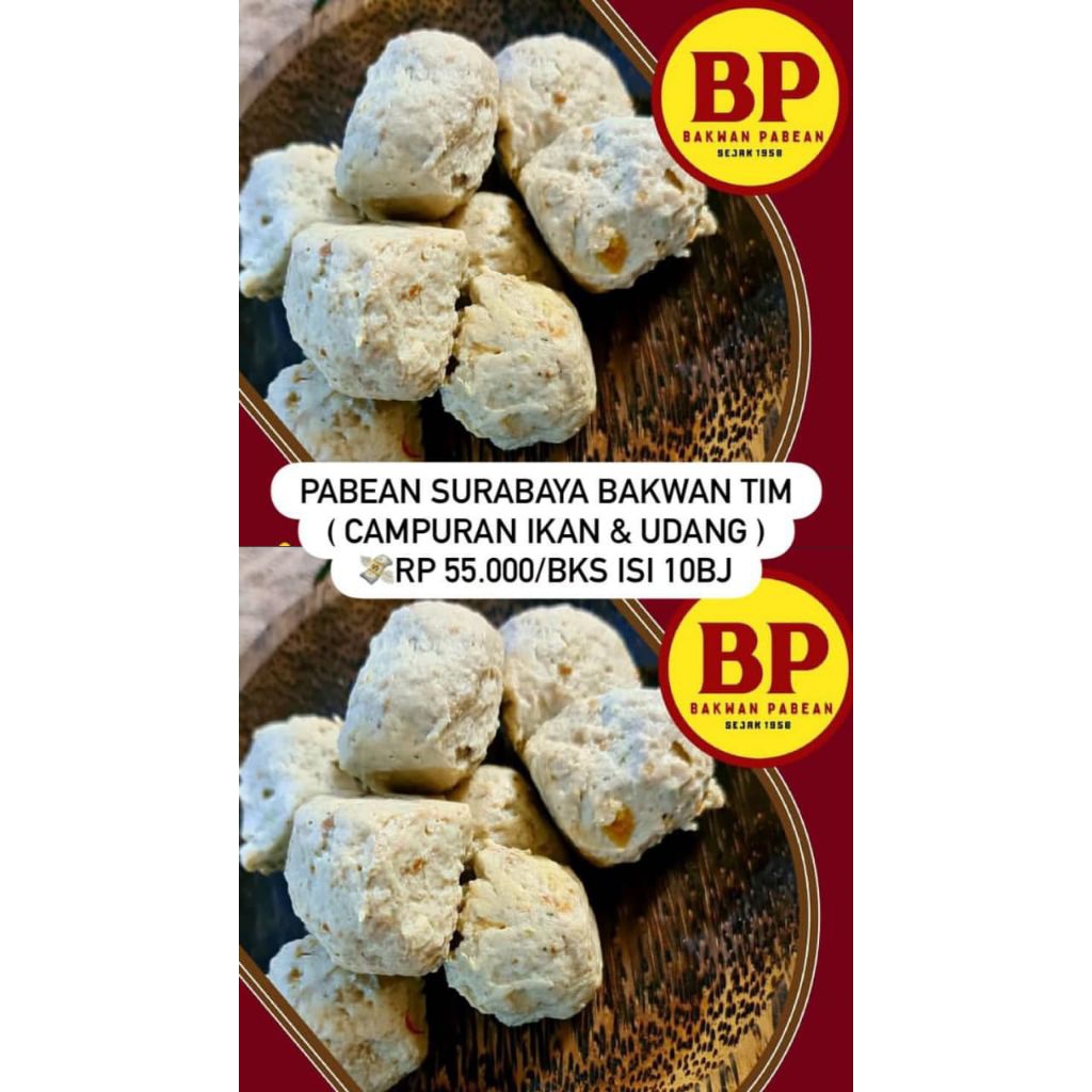 Pabean Surabaya Bakwan Tim Campuran Ikan dan Udang isi 10 biji