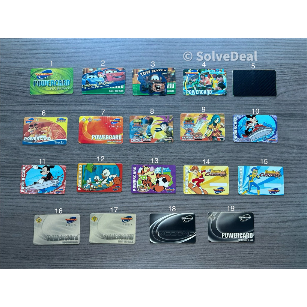 Kartu Powercard Timezone Vintage Tahun 2000an Koleksi Kartu Permainan