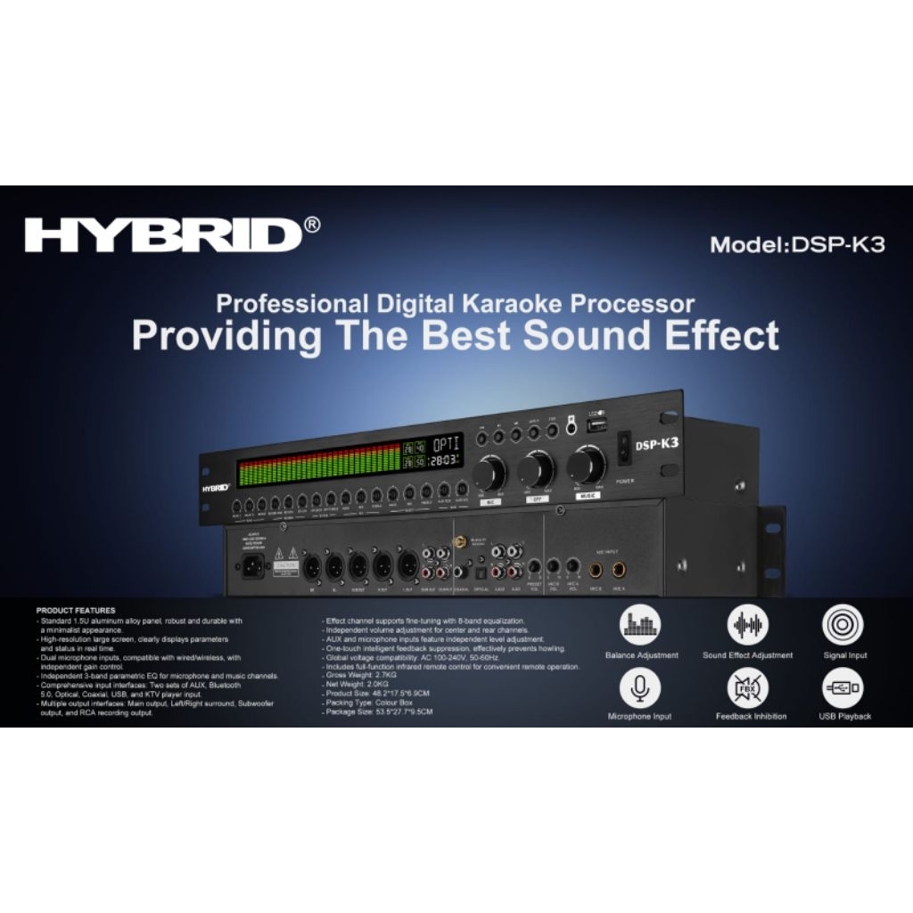 HYBRID DSP K1 DIGITAL KARAOKE/ Hybrid Dsp K1 Digital Karaoke/ hybrid dsp k1 digital karaoke