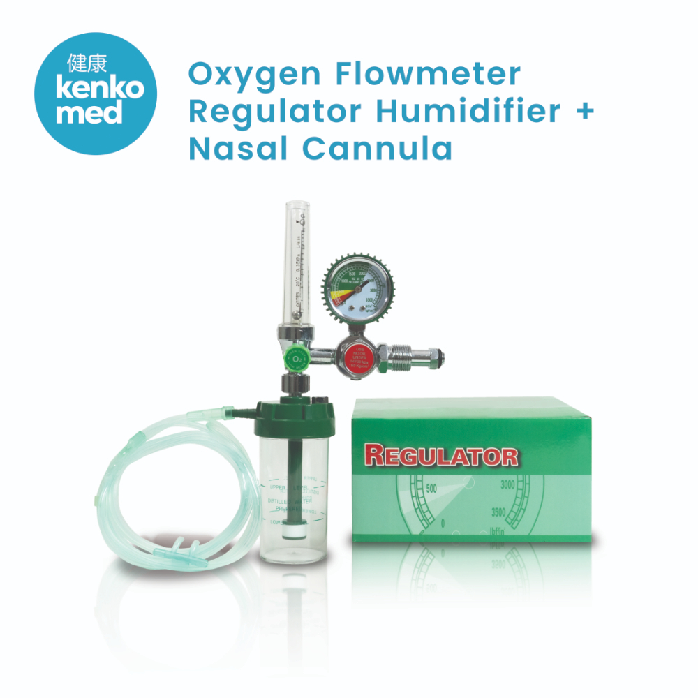 Regulator Oksigen Medis - Alat Medis Regulator Tabung Oxygen + Humidifier + Selang Oksigen