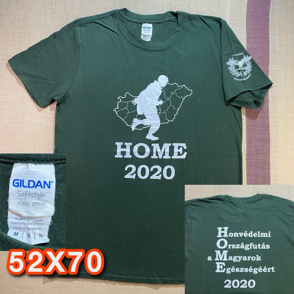 Kaos Gildan Softstyle Original HOME 2020 Green Forest army Size M Second