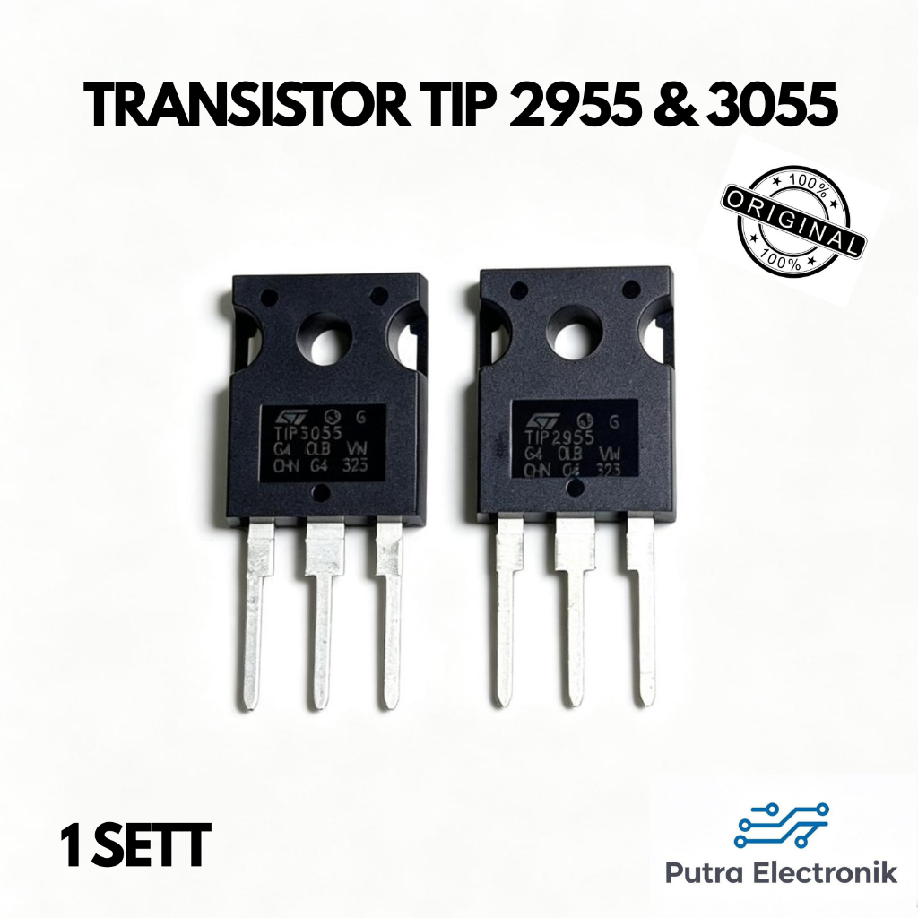 Tr Transistor St Tip 2955 & 3055 I Set Asli Tip2955 Tip3055 ASLI