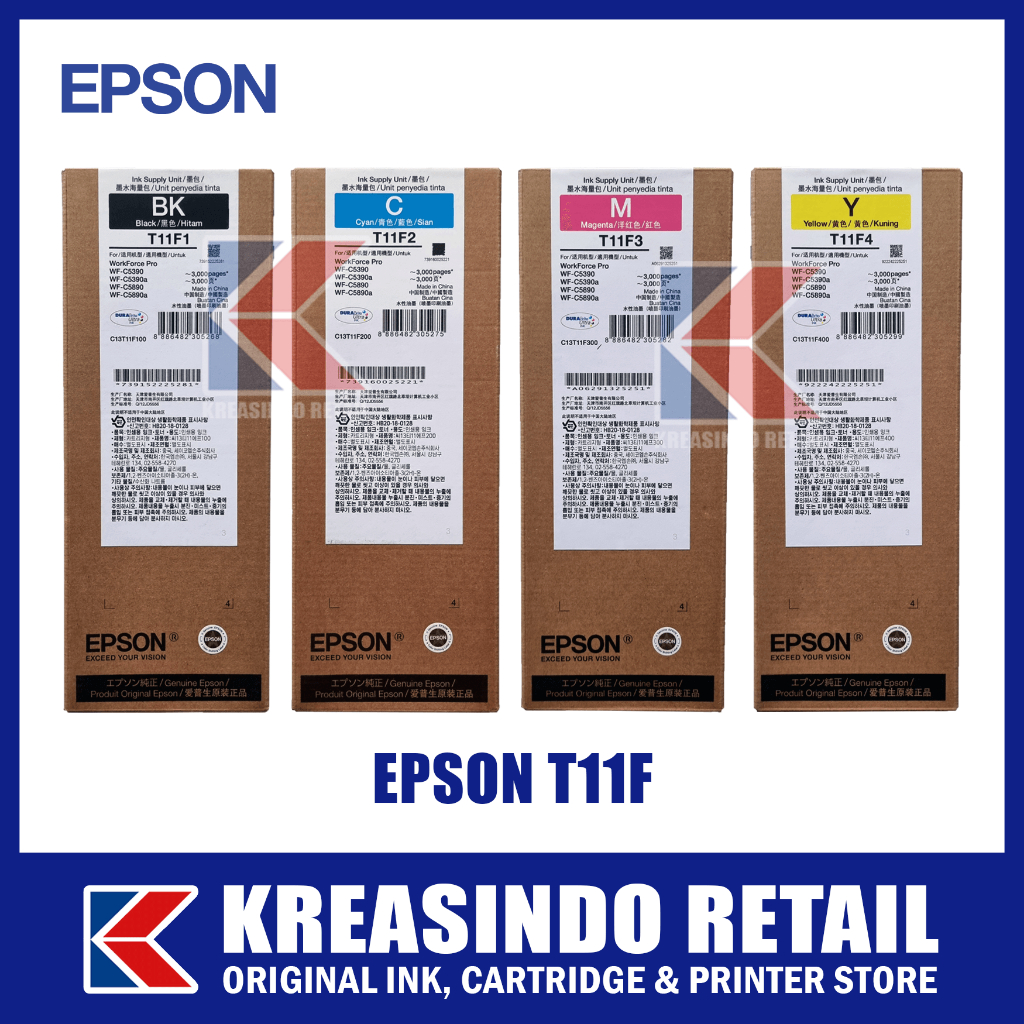 Epson T11F / T11 T 11 Tinta Cartridge Original (WF-C5390 C5390a C5890 C5890a)