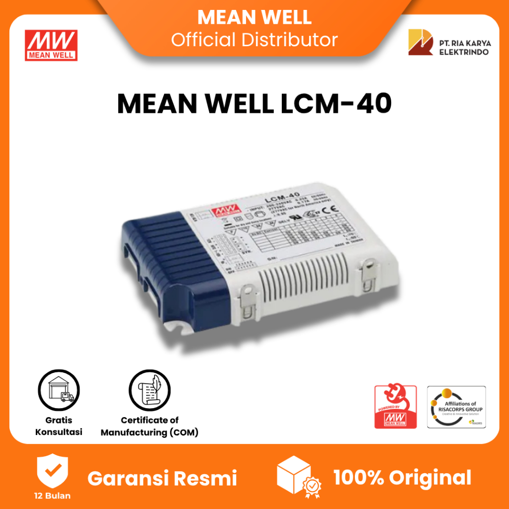 Mean Well LCM-40 (40W Original) Multiple-Stage Constant Current LED Driver