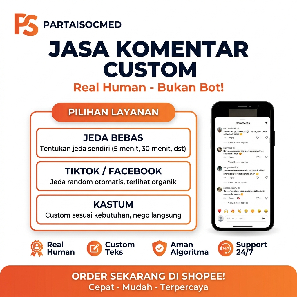 PartaiSocmed Jasa Komentar Custom Akun Indonesia - Level Up Interaksi YouTube Instagram TikTok - Ber