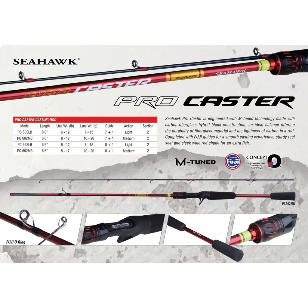 Joran BC Seahawk pro Caster Carbon solid 180cm | 198cm Ring guide Fuji