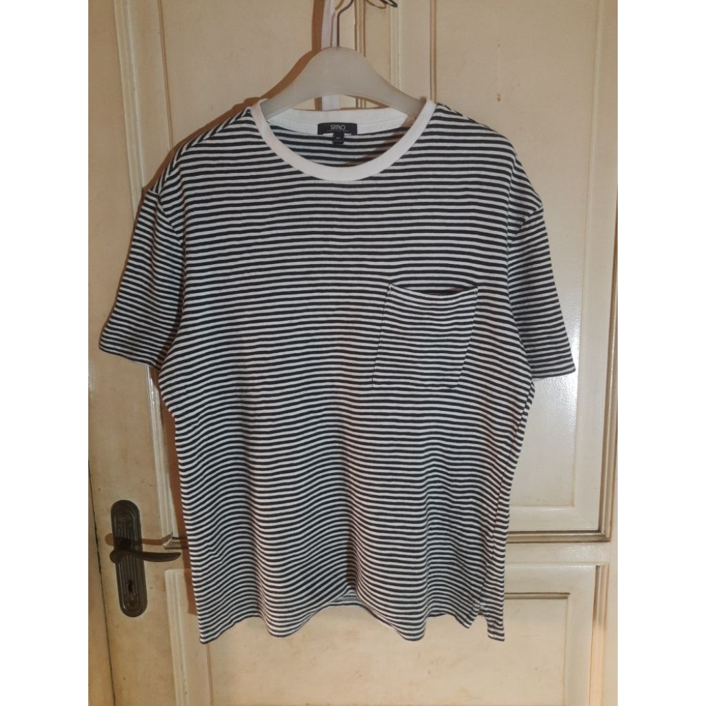 Kaos Salur/ Stripe SPAO Kantong ( Pocket )