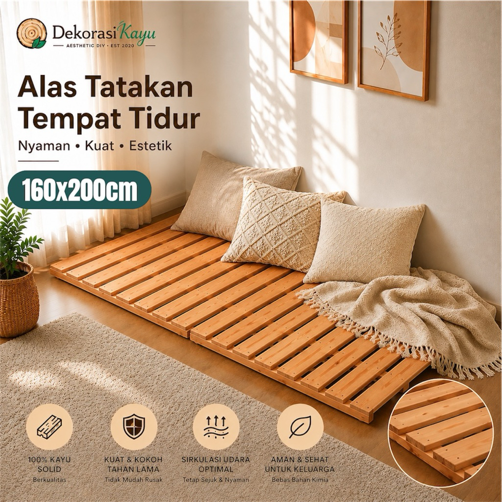 palet kayu jati belanda tatakan dipan kasur / alas tempat tidur palet kayu (160mx200cm) /dipan kasur