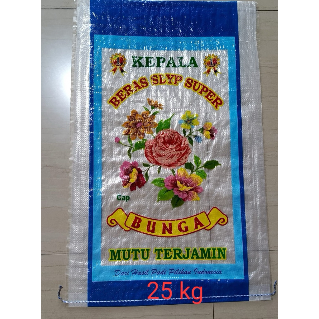 karung beras 25kg laminasi cap bunga