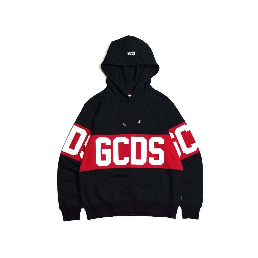 GCDS Band Logo Pullover Hoodie Black