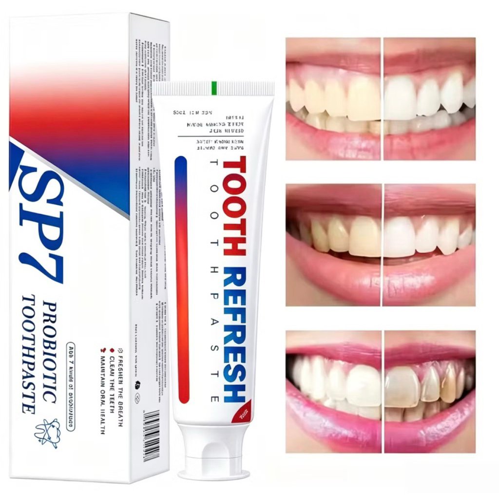 Tooth Refresh Probiotic Toothpaste, Pencerah Gigi, 50g, Putih
