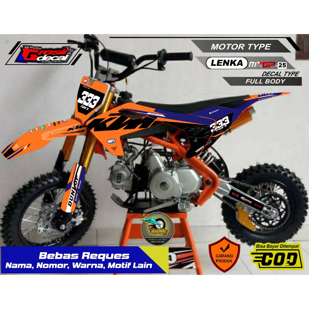 Sticker Stiker Trail Mini LENKA 110cc / CRZ 110cc / ZUUMAV 110cc / MINI MOTOR 110cc / TAO MOTOR 110c