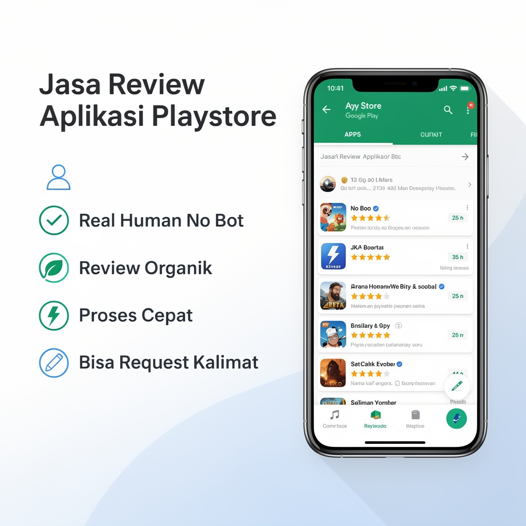 Jasa download aplikasi playstore | Review aplikasi playstore real human