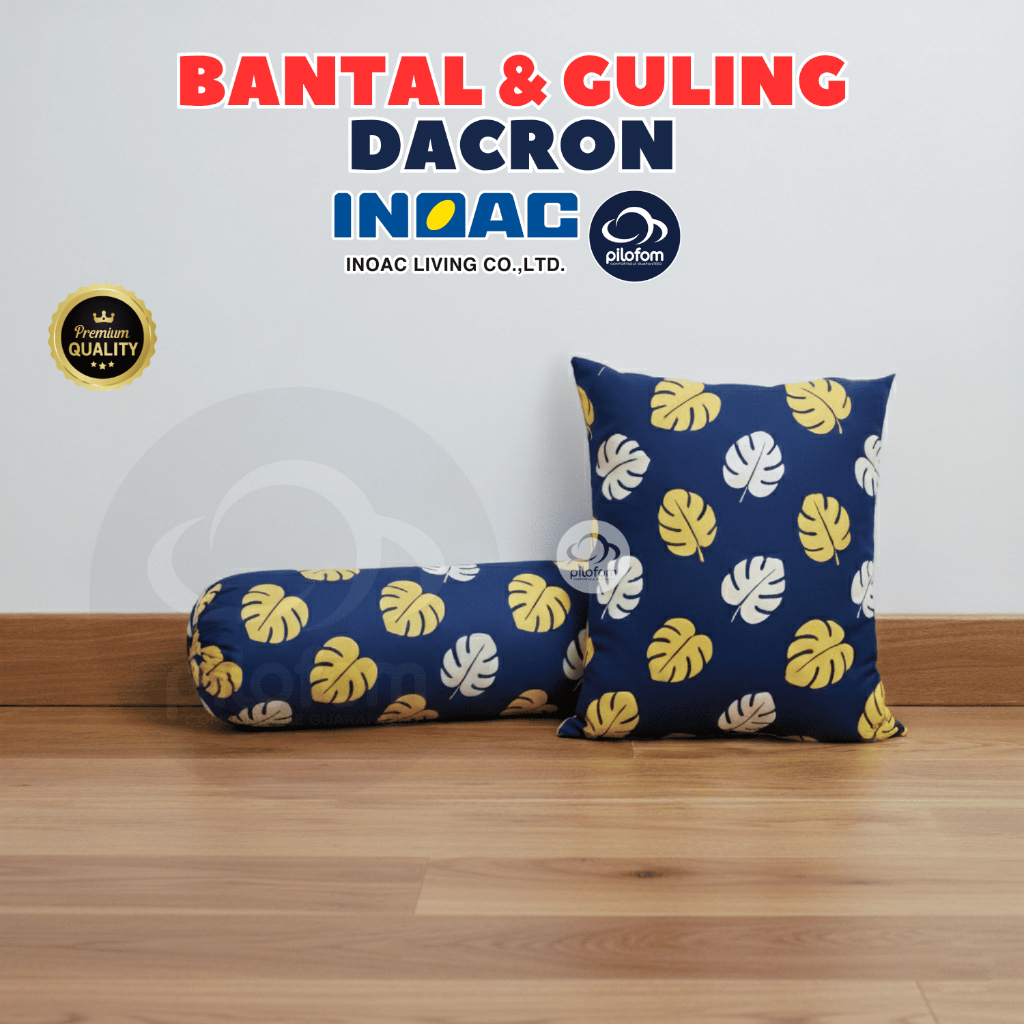 Bantal Guling Dacron dengan Cover / Bantal Guling Dakron Isi Silikon Asli Murah  INOAC Pilofom