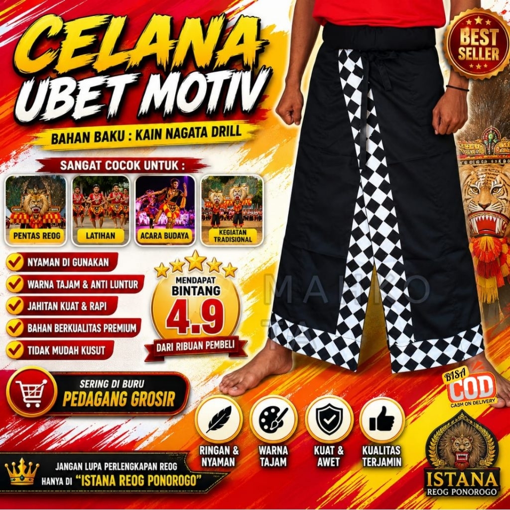CELANA UBET MOTIF / CELANA UBET WAROK / CELANA UBET REOG / CELANA UBET BANTENGAN