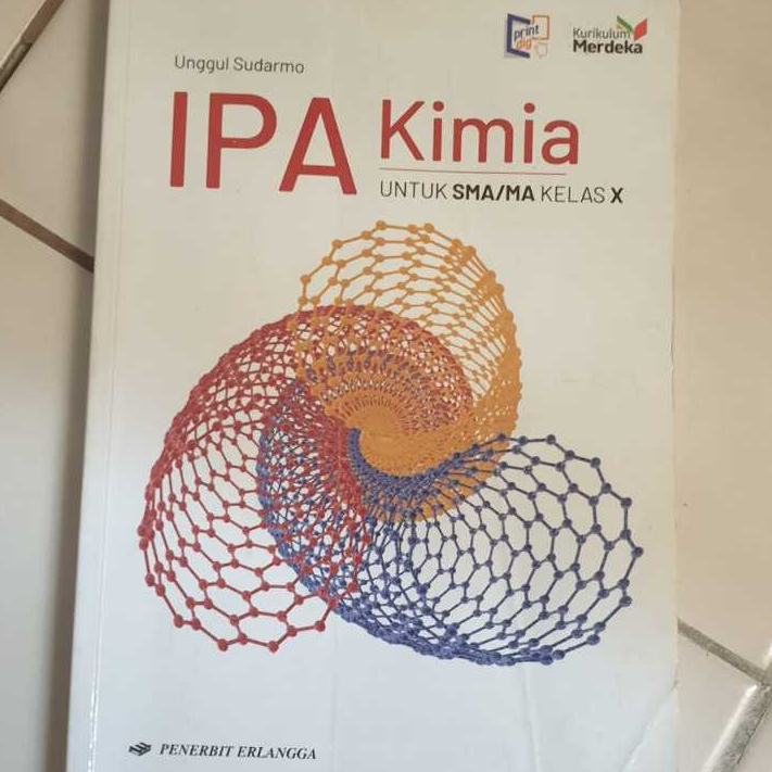 Buku Kimia SMA Kelas 10 Erlangga - Kurikulum Merdeka, Penerbit Erlangga
