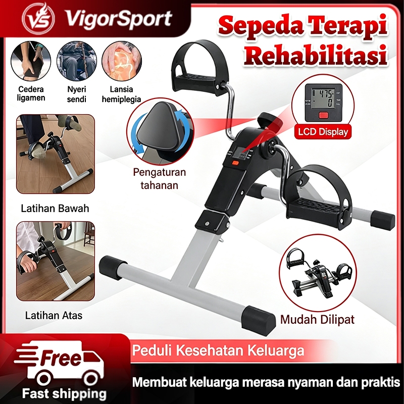 Sepeda Statis/Sepeda Rehabilitasi Portabel untuk Perawatan Penderita Stroke, Patah Tangan dan Kaki
