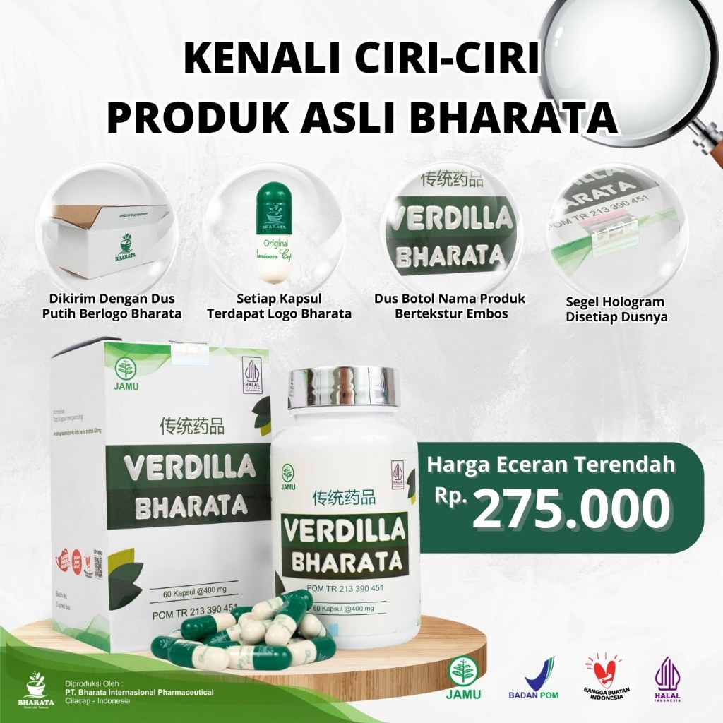 Herbal Verdilla Bharata 100% Asli Bharata