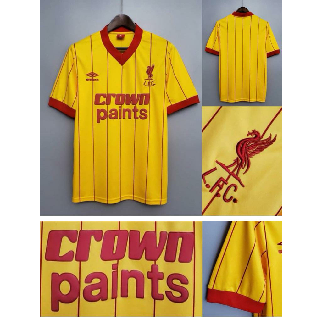 Jersey Retro Away Liverpool Crown Paints 1984