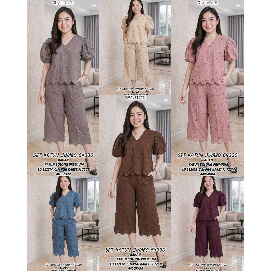 Setelan 64330 Set Katun Bolong Premium - KCB
