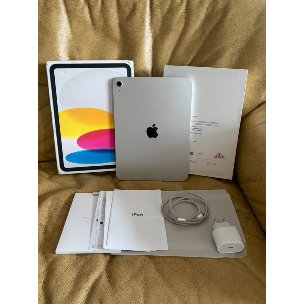 Fullset iPad Gen 11 A16 128GB Silver Garansi iBox ON 19 Maret 2027 BH 100% Like NEW Apple Ori Second