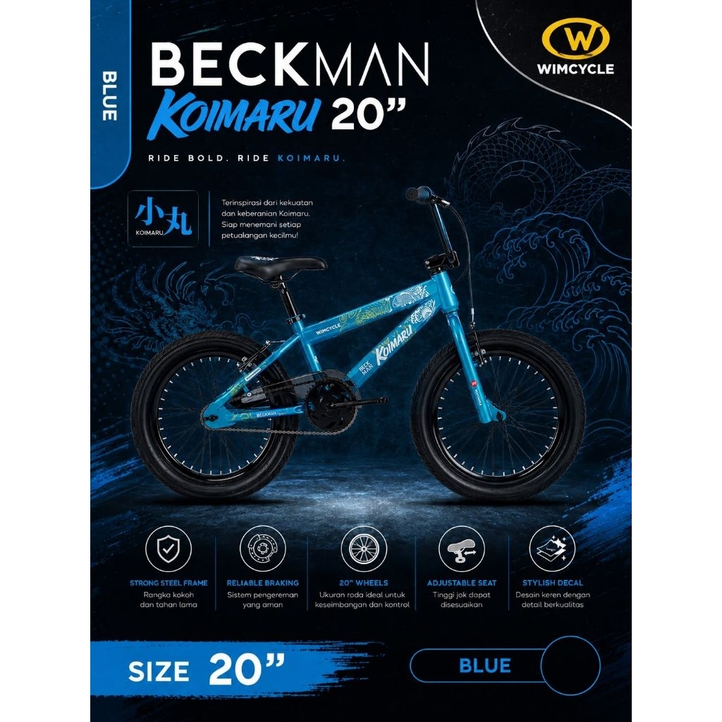SEPEDA BMX 20 BECKMAN WIM CYCLE 7-12tahun