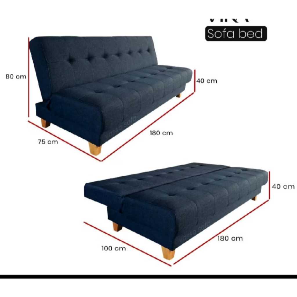 Sofa Bed Bangku Tidur Kursi Multifungsi Sandaran Knockdown