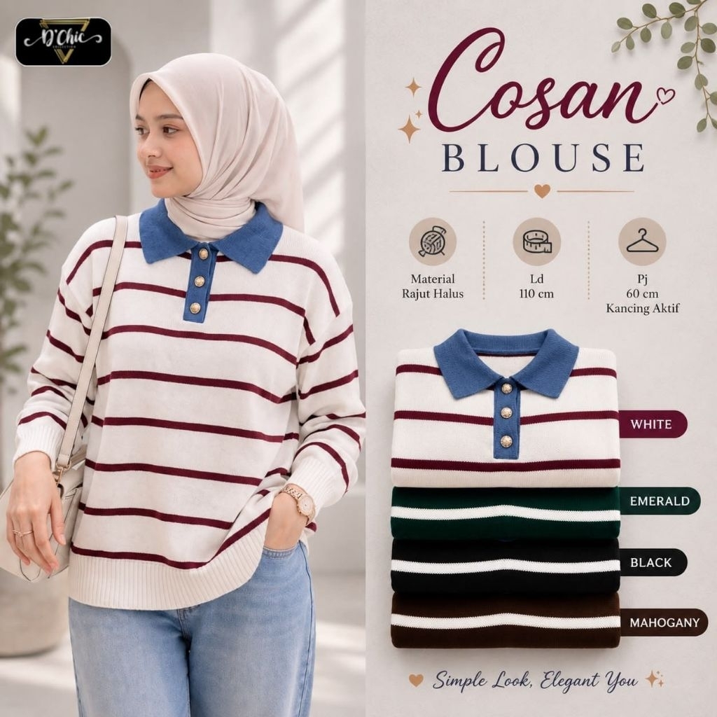 Ready Atasan Cosan Blouse New Arrival Best Seller C-987