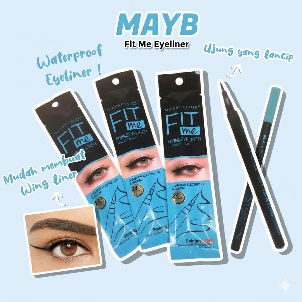 New Eyeliner Spidol Maybelline Fit Me Matte 24 jam Cerianti