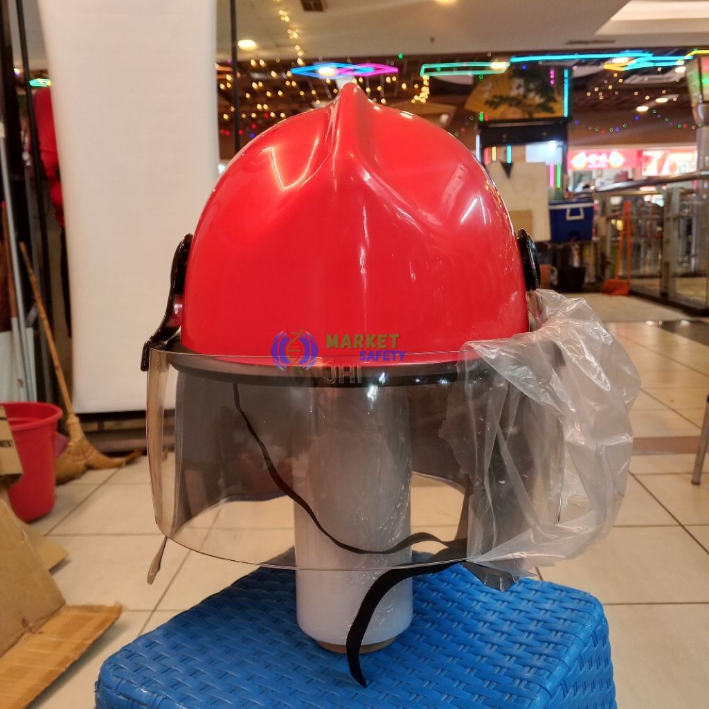 Helem Safety Pemadam Warna Merah / Helm Damkar Merah untuk Petugas Pemadam - TANPA SENTER