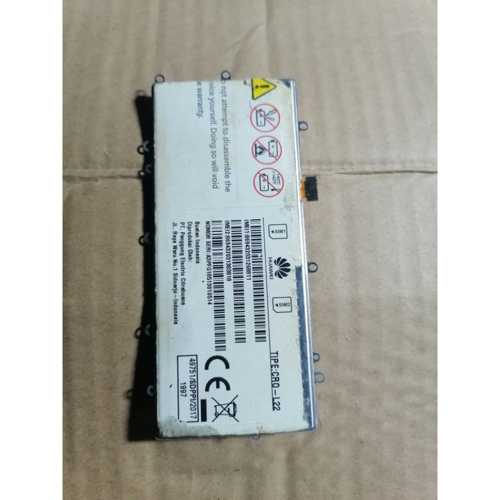 batrai huawei  cro-L22 ori copotan normal