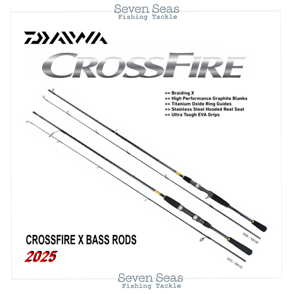 Daiwa Crossfire X Model 2025 Spinning BC Rod Joran Pancing Casting Kolam Danau Sungai Laut