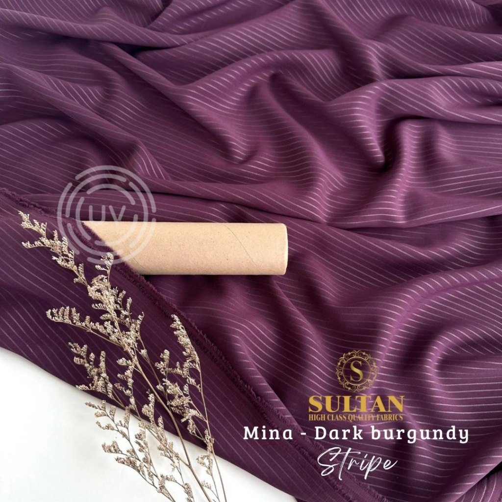 KAIN MINA ANTI UV SULTAN EMBOSS STRIPE 50 CM