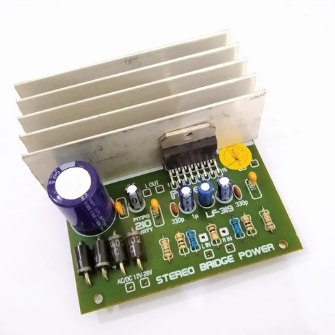 Kit Amplifier Stereo Bridge LF319 12V Hi-Fi Power Amplifier Board AC DC 12V 28V CT untuk Box Amplifi